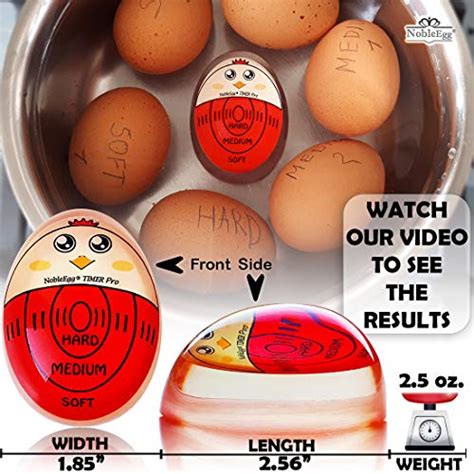 Find helpful customer reviews and review ratings for NobleEgg Egg Timer Pro Soft Hard Boiled Egg Timer That Changes Color When Done No BPA, Certified (31 Pack) at Amazon. . Noble egg timer pro